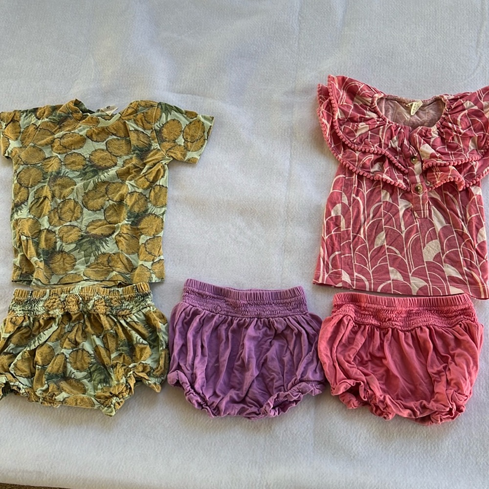 Kate Quinn 18-24 month lot: 3 bloomers + 2 shirts